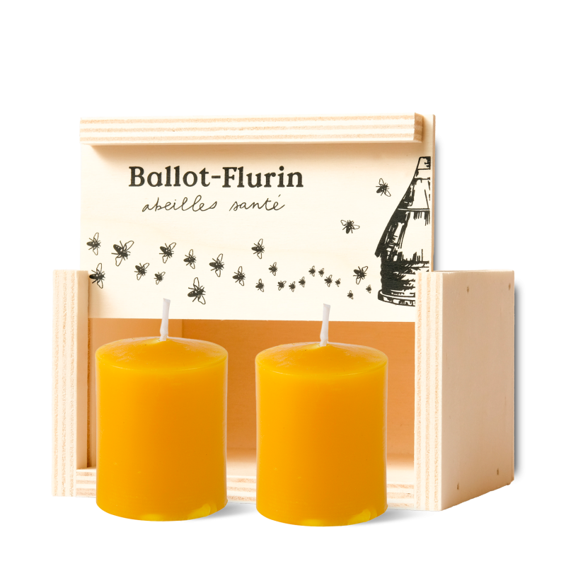 Petit coffret Bougies à la cire d'abeille